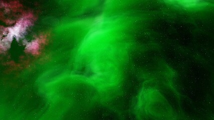 colorful space background with stars, nebula in deep space 3d render