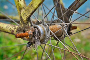 bici, macro, bici, close-up, rueda, metal, rayo, bicicleta, aro, aro de bicicleta