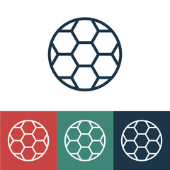 Obraz premium Linear vector icon with football ball