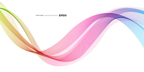 Wave vector element with abstract colorful gradient lines for website, banner and brochure, Curve flow motion illustration, Vector lines, Creative background design.