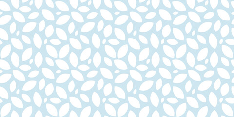 Light blue abstract leaves seamless vector pattern background