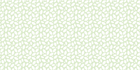 Green and white leaves vector pattern, background texture