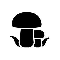 Forest mushrooms with a green grass glyph icon