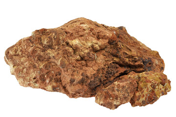 bauxite from Les Baux, France isolated on white background