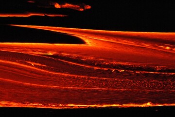 Coulées de lave du volcan Kilauea à Hawaii