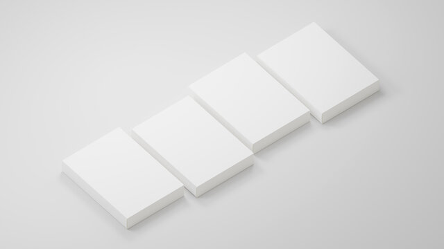 A4 white book mockup. Empty book. Clean book cover mockup
