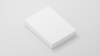 A4 white book mockup. Empty book. Clean book cover mockup