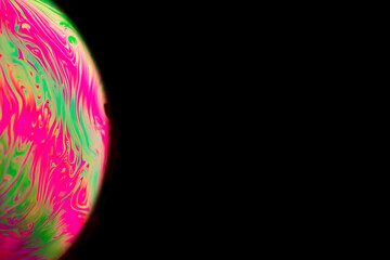 Deep space. Abstract galaxy background with globe planet earth in universe with sunlight on dark background. Concept of apocalypse, armageddon, doomsday.