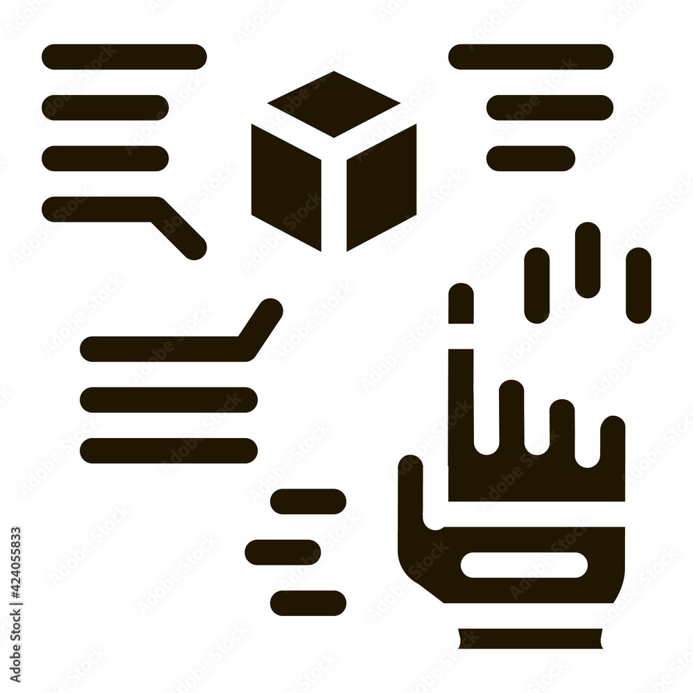 Poster function parsing glyph icon vector. function parsing sign. isolated symbol illustration