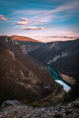 sunset in the mountains