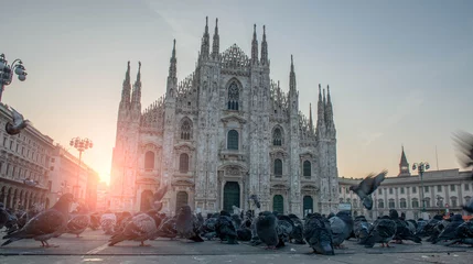 Fotobehang kathedraal van Milaan © pierluigipalazzi
