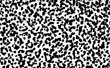 Fototapeta premium Abstract modern leopard seamless pattern. Animals trendy background. Black and white decorative vector illustration for print, card, postcard, fabric, textile. Modern ornament of stylized skin