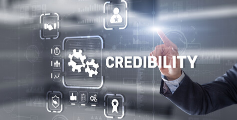 Credibility improvement. Modern business solution concept