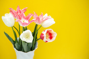 tulips in vase
