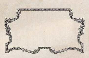 Obverse of 2 US dollar banknote with empty midle area