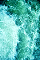 Whirlpools Waves of water of the waves from a waterfall