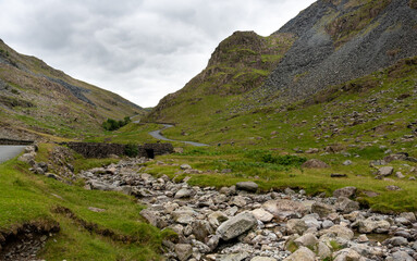 Honister Pass in the Lake District, is a mountain pass joining Borrowdale to the Buttermere Valley in England UK.