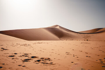 early morning photo for sand dunes in the south of Libya  © huchi