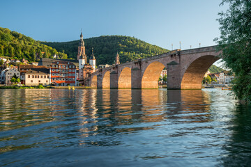 Fototapeta na wymiar Old Bridge in Heidelberg along the Neckar River