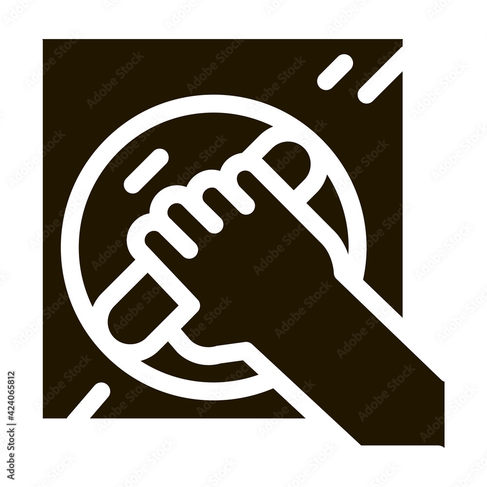 Poster window control handle glyph icon vector. window control handle sign. isolated symbol illustration