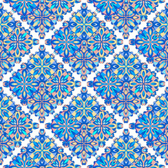 East meditation pattern, outline hand drawn style