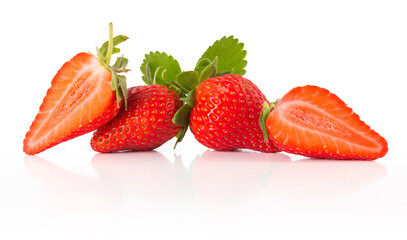Fresh strawberries isolated
