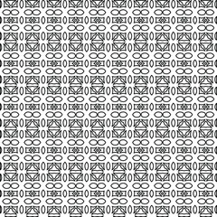  Geometric vector pattern with triangular elements. Seamless abstract ornament for wallpapers and backgrounds. Black and white colors. 