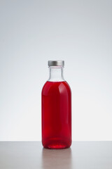 Salgam- popular Turkish drink. Bottle on light background