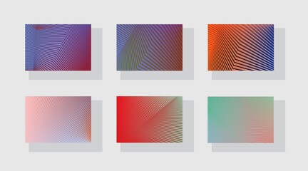 Set of horizontal a4 covers, brochure, flyer template design with abstract background