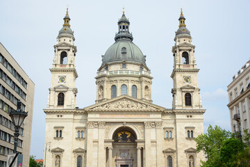 Fototapeta na wymiar Budapest, Hungary - June 20, 2019: Saint Stephen's Basilica