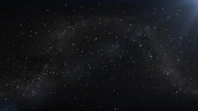 Close-up of Milky way galaxy with real stars and space dust in the universe