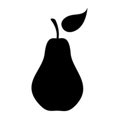 Pear icon isolated on white, vector illustration
