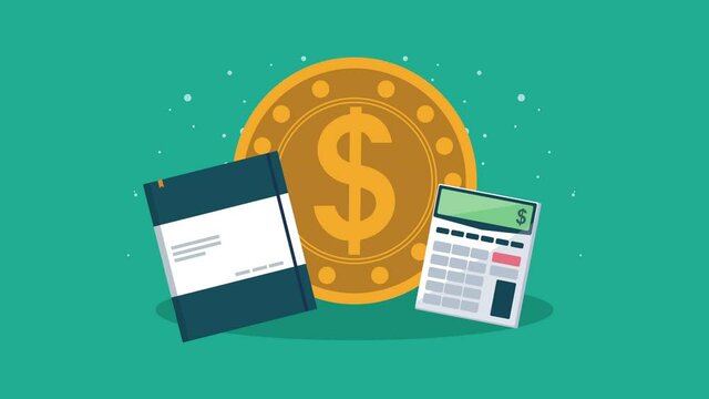 financial planning economy animation with