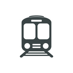 Vector train icon with black color