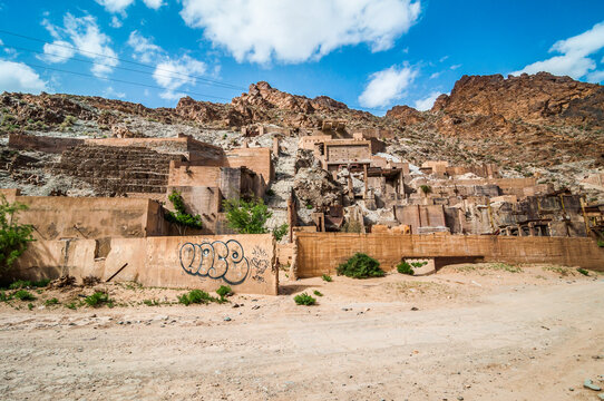 Abandoned mines village of Aouli near Midelt in Morocco, 2015