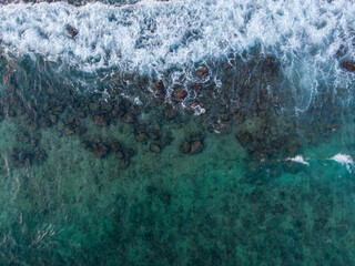 sea shore aereal view