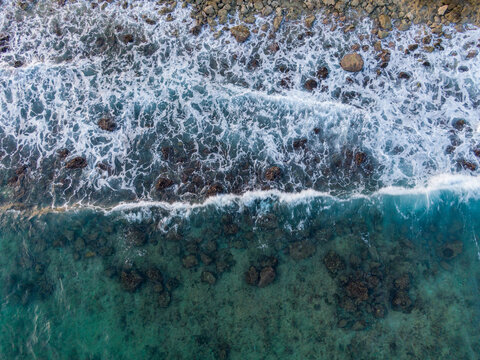 sea shore aereal view