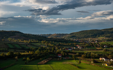 Naklejka premium view of the fields