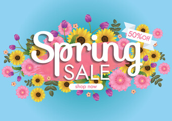 florals hello spring background for holidays mood