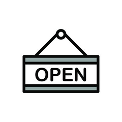 Open tag icon template	