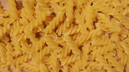 Italian pasta in top-down close up view - beautiful background - studio photography