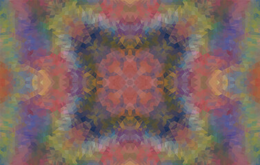 Obraz na płótnie Canvas Geometric design, Mosaic of a vector kaleidoscope, abstract Mosaic Background, colorful Futuristic Background, geometric Triangular Pattern. Mosaic texture. Stained glass effect. Vector.