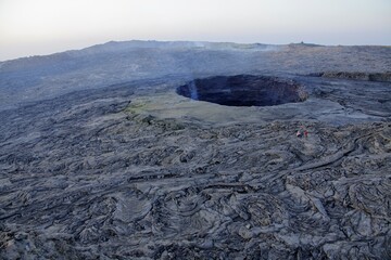 Lac de lave du volcan Erta Ale en Ethiopie