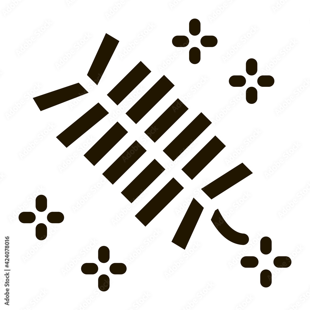 Aufkleber lighted cracker glyph icon vector. lighted cracker sign. isolated symbol illustration