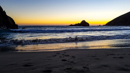 Fototapeta premium Sunset at Pfeiffer Beach