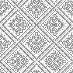 Geometric vector pattern with triangular elements. Seamless abstract ornament for wallpapers and backgrounds. Black and white colors. 