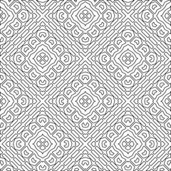 Geometric vector pattern with triangular elements. Seamless abstract ornament for wallpapers and backgrounds. Black and white colors. 