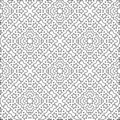 Fototapeta premium Geometric vector pattern with triangular elements. Seamless abstract ornament for wallpapers and backgrounds. Black and white colors. 