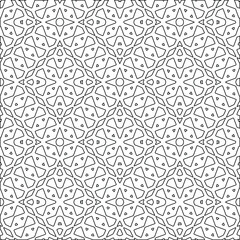 Geometric vector pattern with triangular elements. Seamless abstract ornament for wallpapers and backgrounds. Black and white colors. 