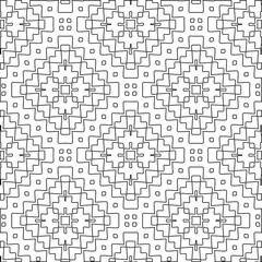  Geometric vector pattern with triangular elements. Seamless abstract ornament for wallpapers and backgrounds. Black and white colors. 